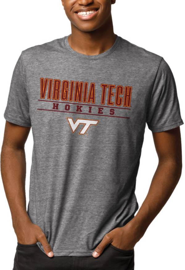 League-Legacy Men's Virginia Tech Hokies Grey Reclaim Tri-Blend T-Shirt product image