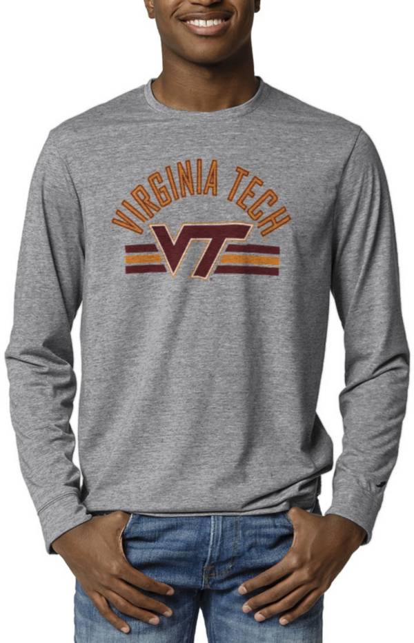 League-Legacy Men's Virginia Tech Hokies Grey Reclaim Tri-Blend Long Sleeve T-Shirt