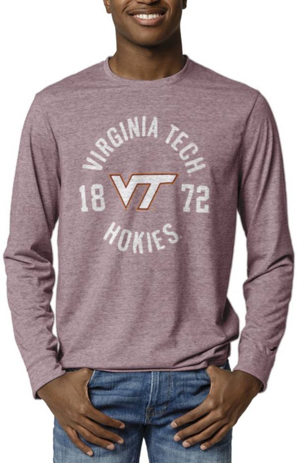 League-Legacy Men's Virginia Tech Hokies Maroon Reclaim Tri-Blend Long Sleeve T-Shirt