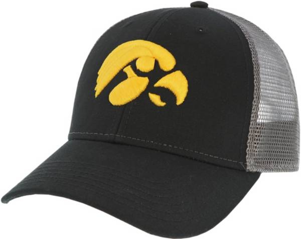 League-Legacy Men's Iowa Hawkeyes Lo-Pro Adjustable Trucker Black Hat