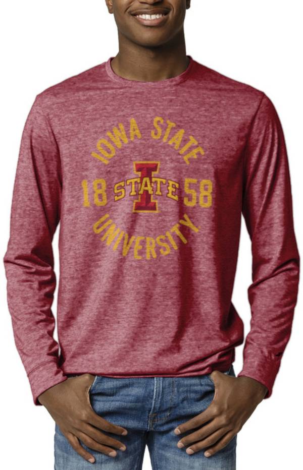 League-Legacy Men's Iowa State Cyclones Cardinal Reclaim Tri-Blend Long Sleeve T-Shirt