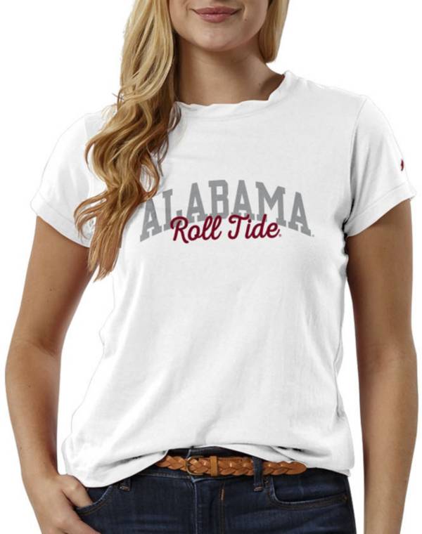 League-Legacy Women's Alabama Crimson Tide ReSpin White T-Shirt