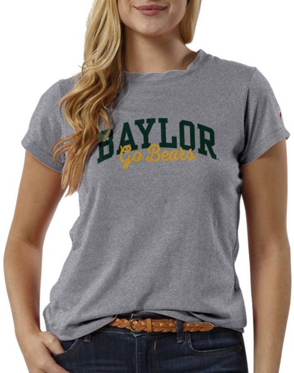 League-Legacy Women's Baylor Bears Grey ReSpin T-Shirt