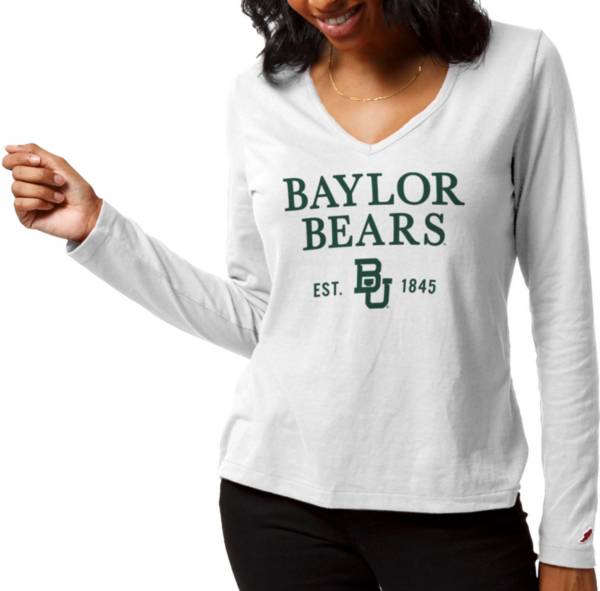 League-Legacy Women's Baylor Bears ReSpin Long Sleeve White T-Shirt