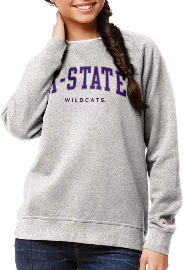 League-Legacy Women's Kansas State Wildcats Oatmeal Academy Crew Sweatshirt