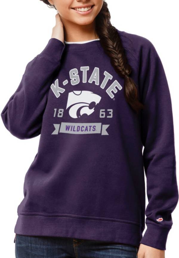 League-Legacy Women's Kansas State Wildcats Purple Academy Crew Sweatshirt