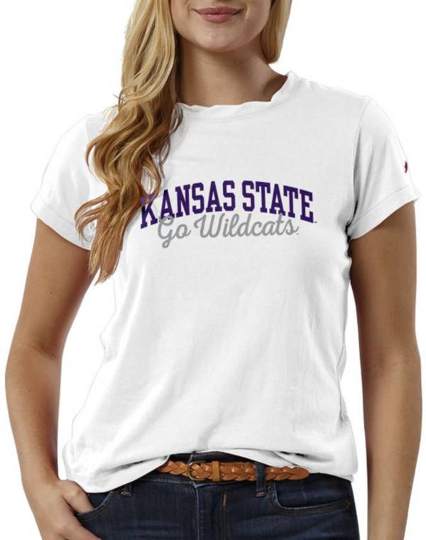 League-Legacy Women's Kansas State Wildcats ReSpin White T-Shirt