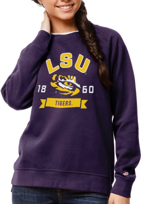 League-Legacy Women's LSU Tigers Purple Academy Crew Sweatshirt