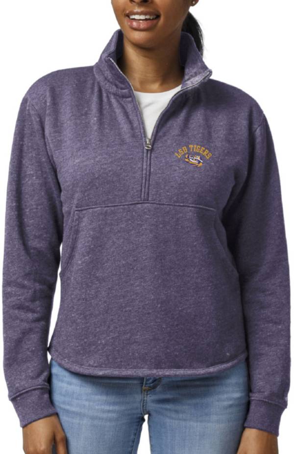 League-Legacy Women's LSU Tigers Purple Victory Springs Quarter-Zip Shirt