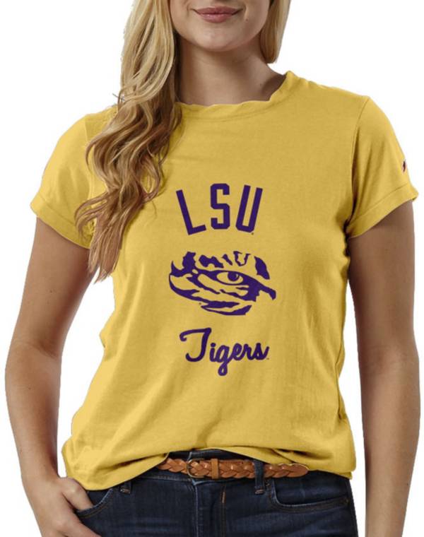 League-Legacy Women's LSU Tigers Gold ReSpin T-Shirt