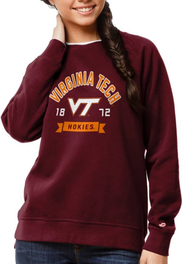 League-Legacy Women's Virginia Tech Hokies Maroon Academy Crew Sweatshirt