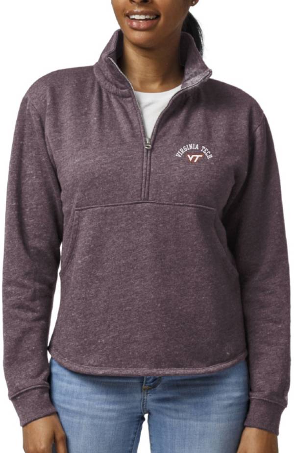 League-Legacy Women's Virginia Tech Hokies Maroon Victory Springs Quarter-Zip Shirt