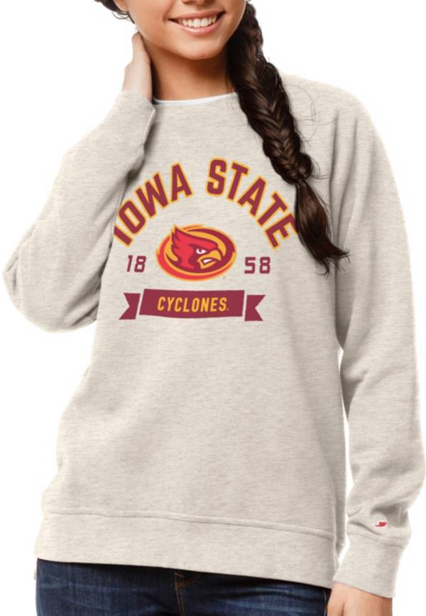 League-Legacy Women's Iowa State Cyclones Oatmeal Academy Crew Sweatshirt