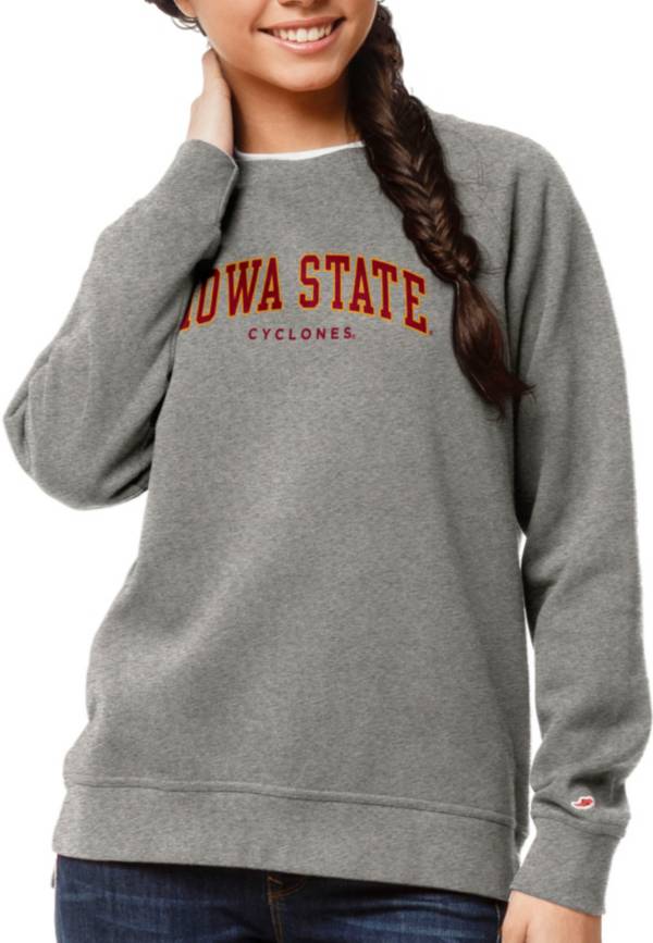 League-Legacy Women's Iowa State Cyclones Grey Academy Crew Sweatshirt