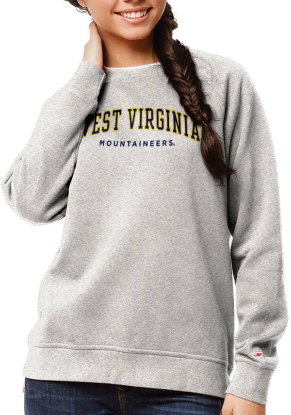 League-Legacy Women's West Virginia Mountaineers Oatmeal Academy Crew Sweatshirt