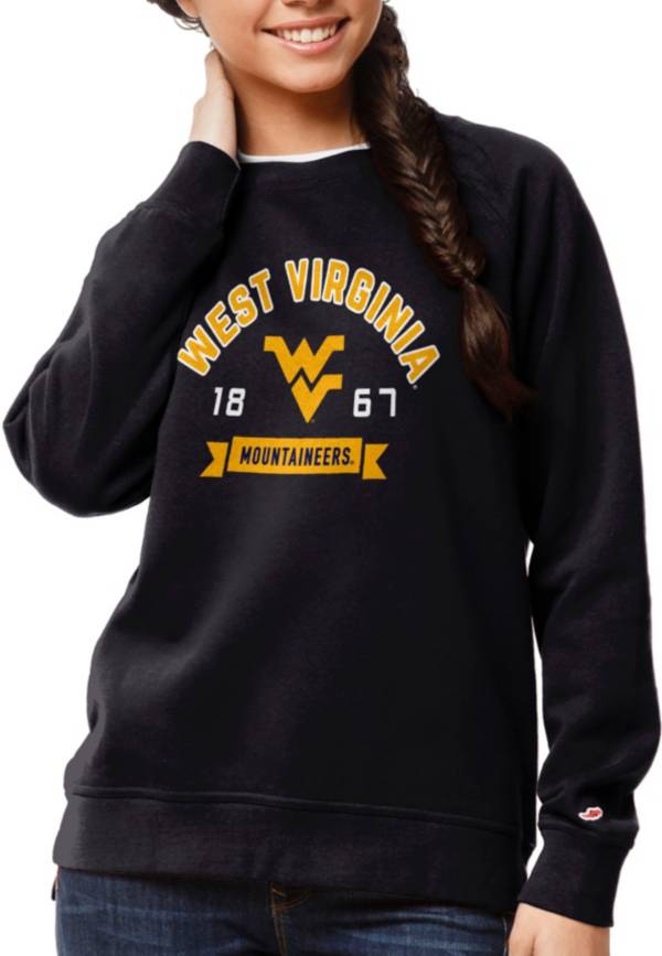 League-Legacy Women's West Virginia Mountaineers Blue Academy Crew Sweatshirt