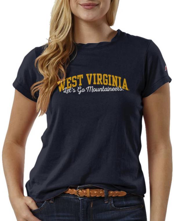 League-Legacy Women's West Virginia Mountaineers Blue ReSpin T-Shirt