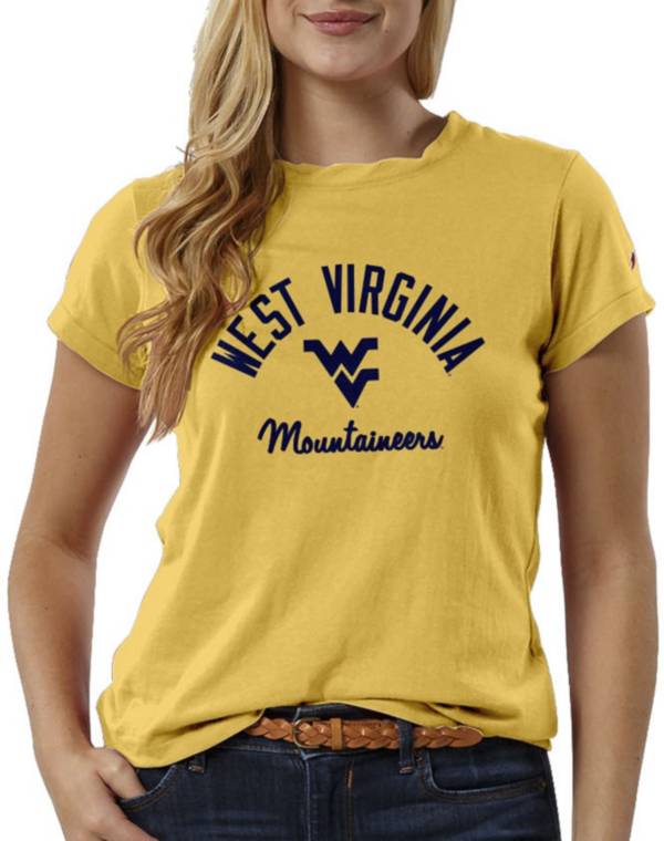 League-Legacy Women's West Virginia Mountaineers Gold ReSpin T-Shirt