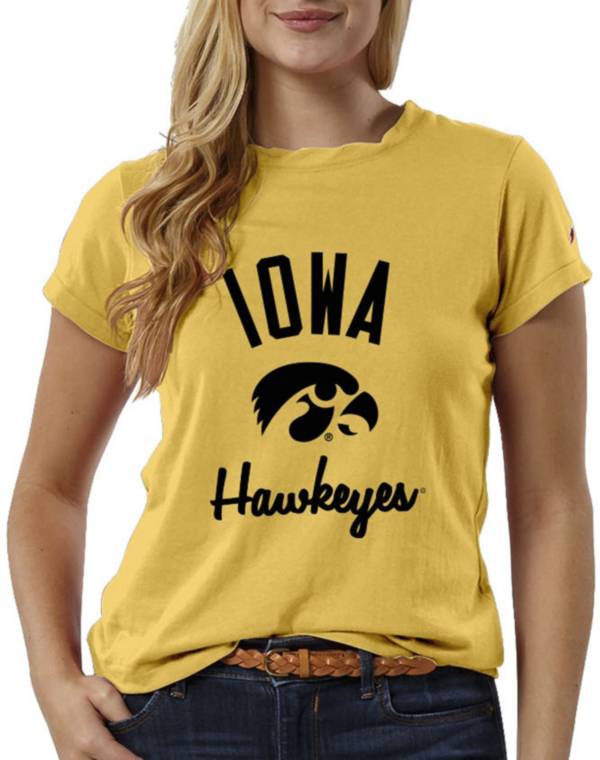 League-Legacy Women's Iowa Hawkeyes Gold ReSpin T-Shirt