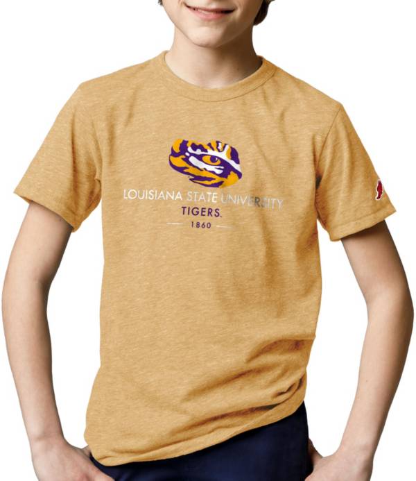 League-Legacy Youth LSU Tigers Gold Tri-Blend Victory Falls T-Shirt