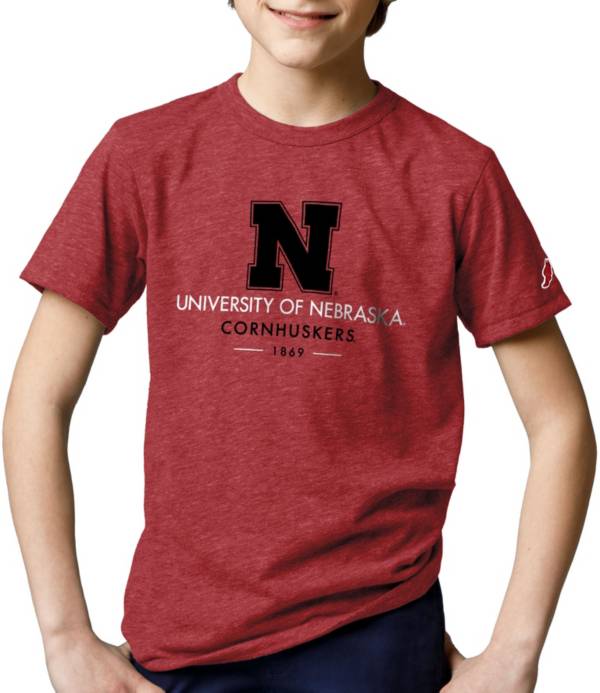 League-Legacy Youth Nebraska Cornhuskers Scarlet Tri-Blend Victory Falls T-Shirt