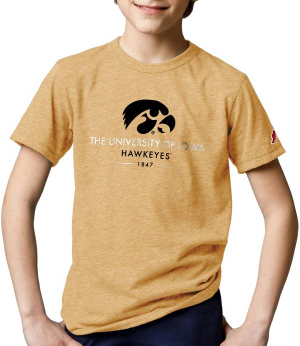 League-Legacy Youth Iowa Hawkeyes Gold Tri-Blend Victory Falls T-Shirt product image