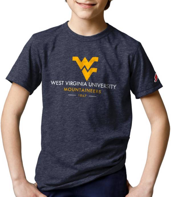 League-Legacy Youth West Virginia Mountaineers Blue Tri-Blend Victory Falls T-Shirt