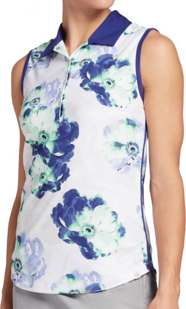 Lady Hagen Women's Sleeveless Printed Golf Polo