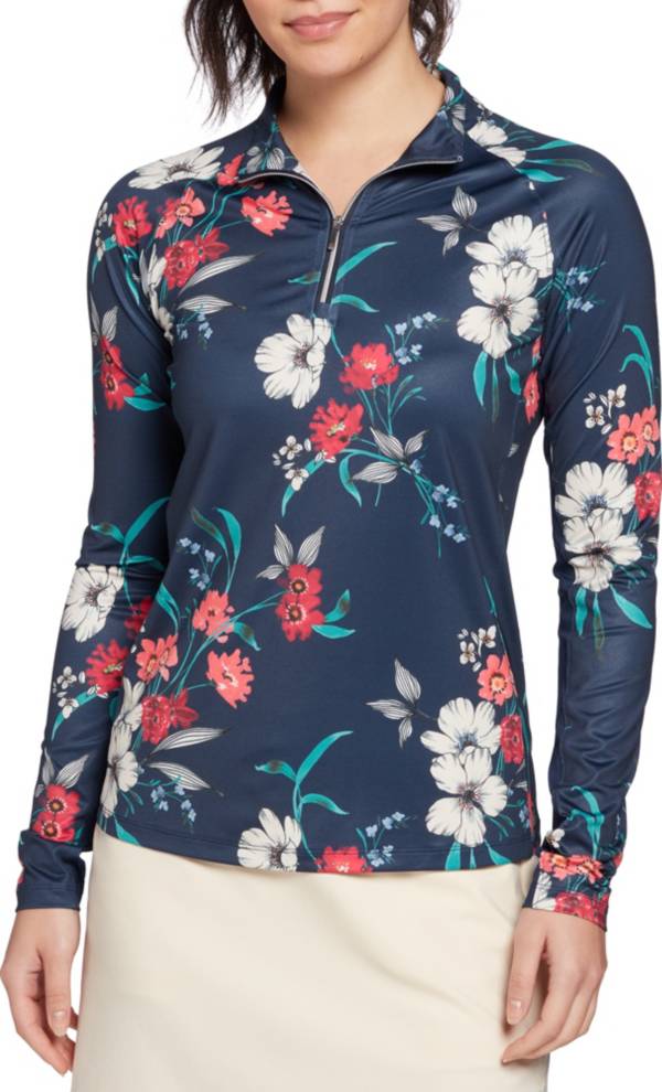 Lady Hagen Women's Printed UV 1/4 Zip Golf Pullover