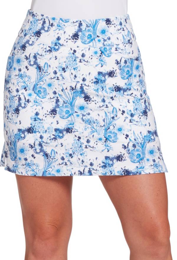 Lady Hagen Women's Toile Floral Print 17'' Golf Skort