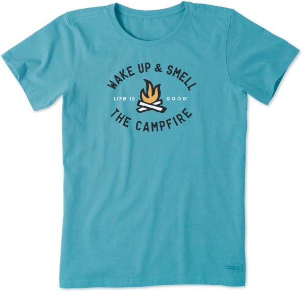 Life is Good Women's Smell The Campfire Crusher T-Shirt