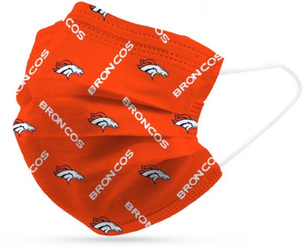 Adult Denver Broncos 6-Pack Disposable Face Coverings