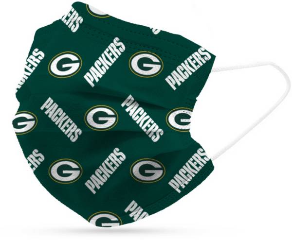 Adult Green Bay Packers 6-Pack Disposable Face Coverings