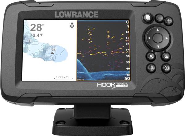 00015503001 for sale online Lowrance Hook Reveal 5x SplitShot Fishfinder with GPS