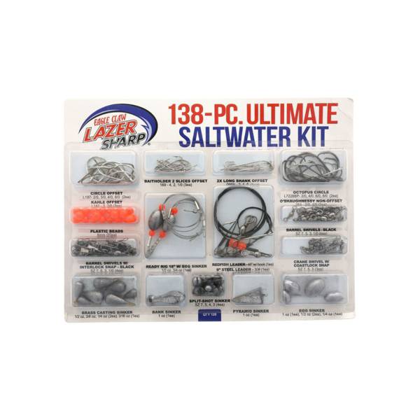 Eagle Claw Lazer Sharp Ultimate Saltwater Terminal Tackle Kit 138