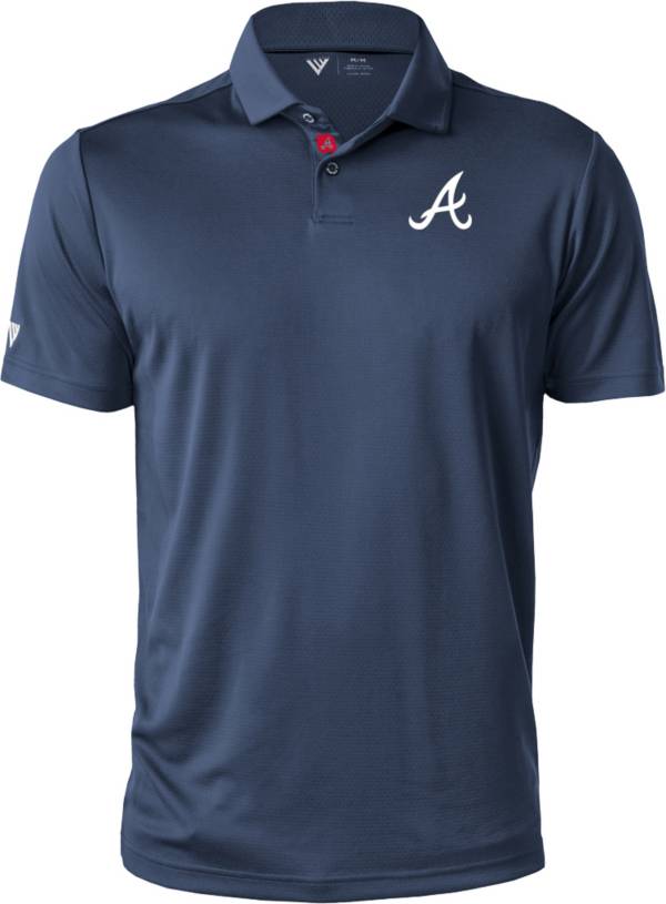 Levelwear Men's Atlanta Braves Navy Duval Polo