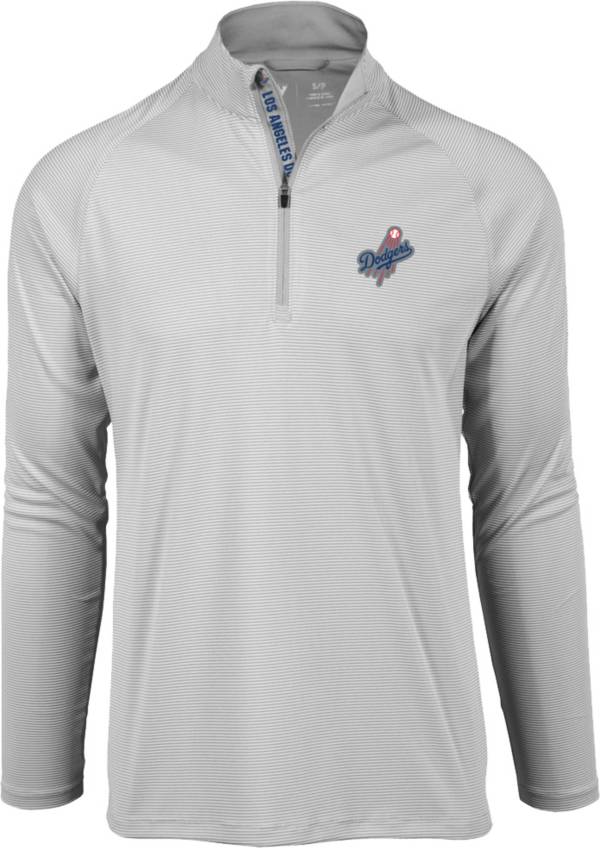 Levelwear Men's Los Angeles Dodgers Grey Orion Quarter-Zip Shirt