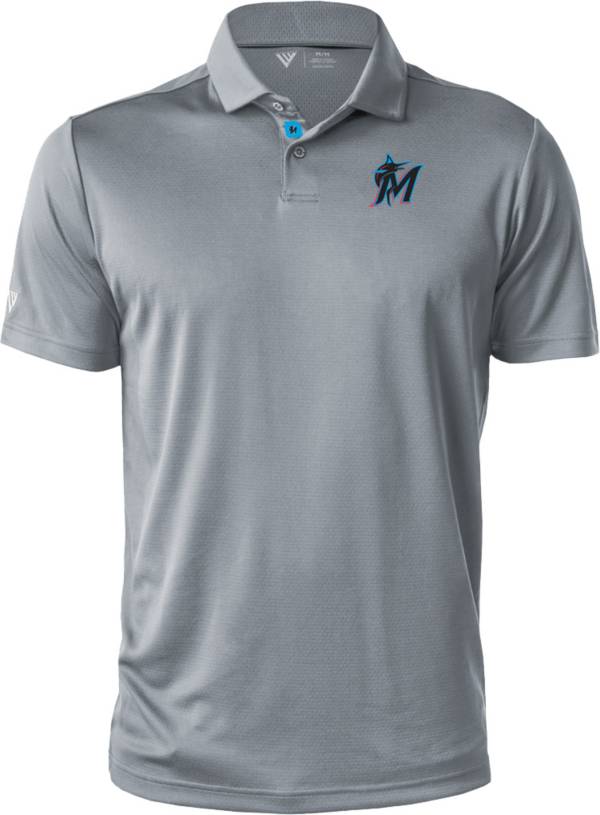 Levelwear Men's Miami Marlins Grey Duval Polo product image