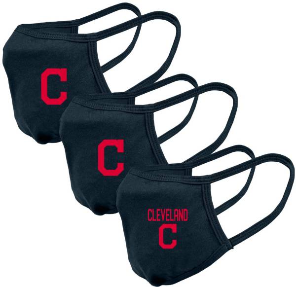 Levelwear Adult Cleveland Indians 3-Pack Face Coverings