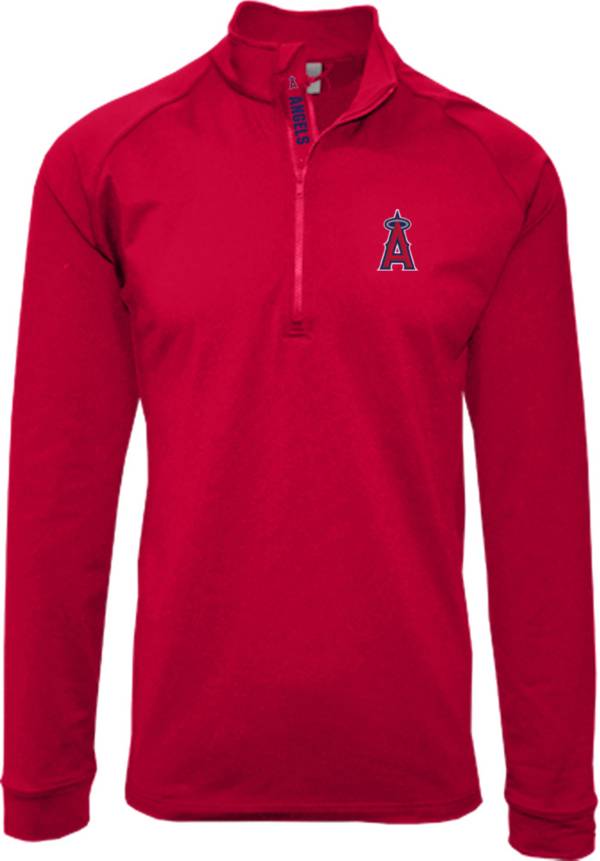 Levelwear Men's Los Angeles Angels Red Calibre Icon Quarter-Zip Shirt product image