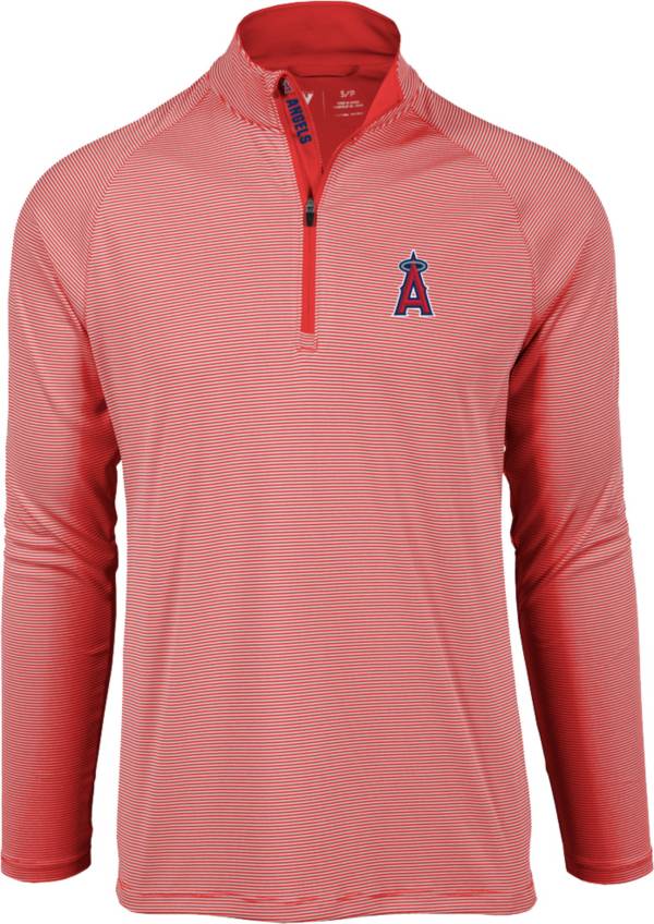 Levelwear Men's Los Angeles Angels Red Orion Quarter-Zip Shirt