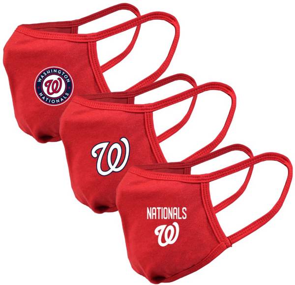 Levelwear Adult Washington Nationals 3-Pack Face Coverings