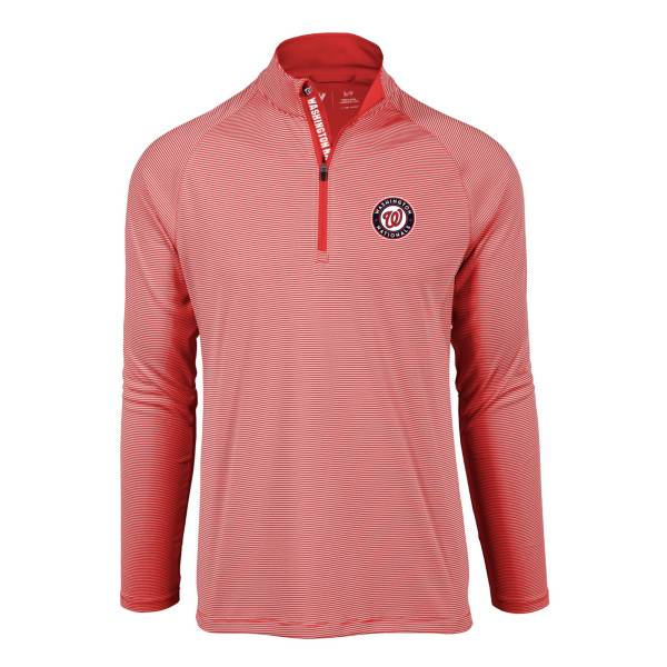 Levelwear Men's Washington Nationals Red Orion Quarter-Zip Shirt