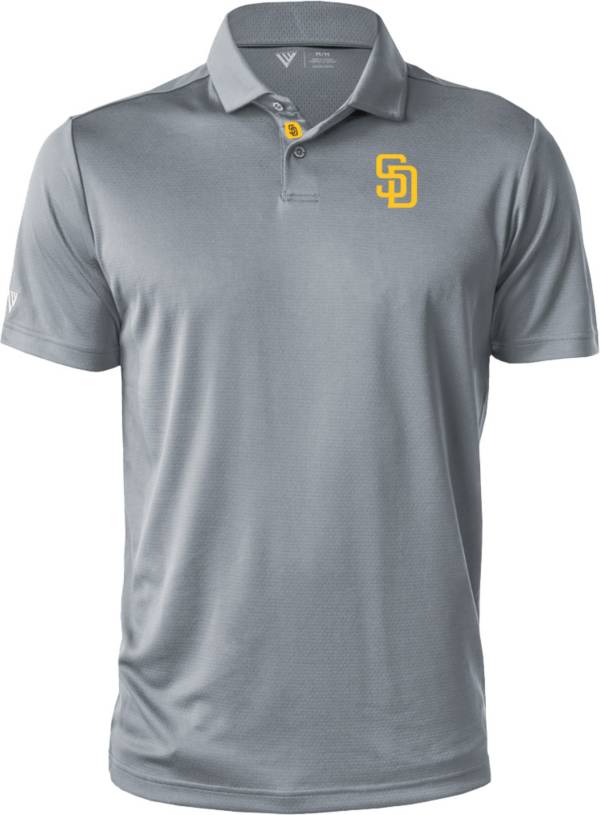 Levelwear Men's San Diego Padres Grey Duval Polo
