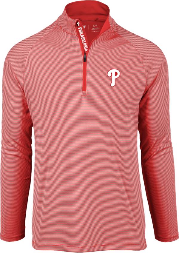 Levelwear Men's Philadelphia Phillies Red Orion Quarter-Zip Shirt