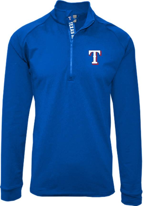 Levelwear Men's Texas Rangers Blue Calibre Icon Quarter-Zip Shirt