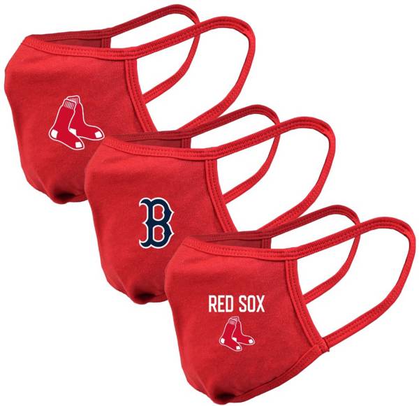 Levelwear Adult Boston Red Sox 3-Pack Face Coverings