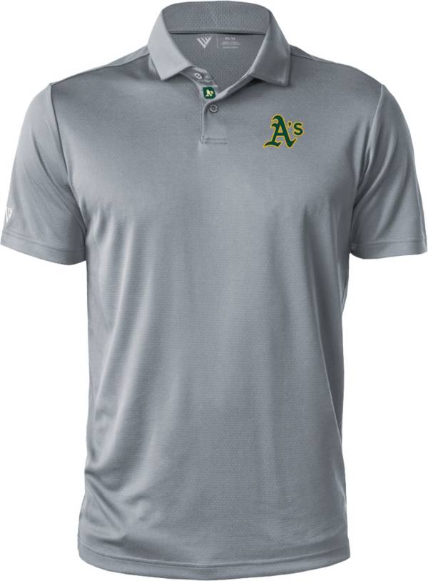 Levelwear Men's Oakland Athletics Grey Duval Polo