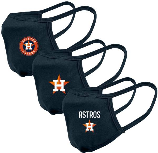 Levelwear Adult Houston Astros 3-Pack Face Coverings