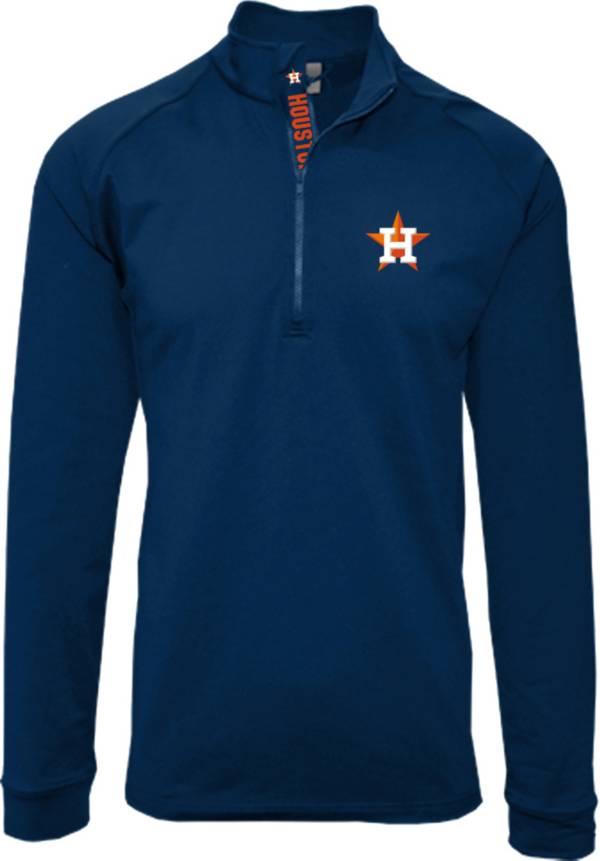 Levelwear Men's Houston Astros Navy Calibre Icon Quarter-Zip Shirt